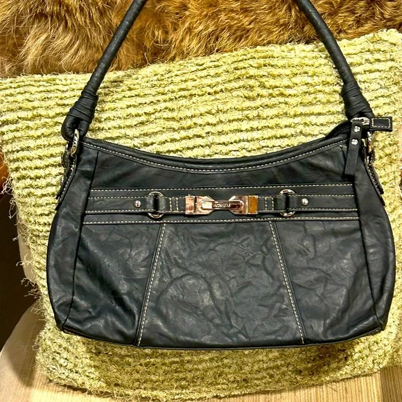 Rosetti Bags Vintage Rare Vegan Leather Rosetti Womens Black Hand Bag Poshmark
